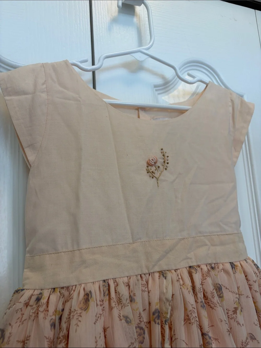 Well Dressed Wolf Girls' Pink Embroidered Floral Party Dress 5 NWT
